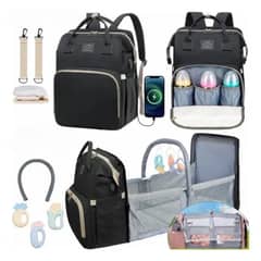 GIOIO - Mochila Bolsa De Pañales Cuna Portátil Color Negro