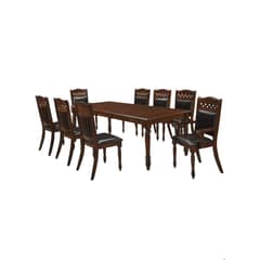 ECOMUSO - JUEGO DE COMEDOR DOHA 6 SILLAS + 2 SITIALES CON EXTENSION