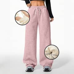 AGW - Pantalón Buzo 100% Algodón Térmico Forrado en Chiporro Palazzo