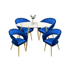 HABITA2 CHILE - Comedor Florencia Minimalista 120cm- 4 puesto Azul