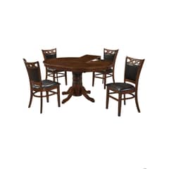 ECOMUSO - JUEGO DE COMEDOR DUBLIN 4 SILLAS MESA CON EXTENSION