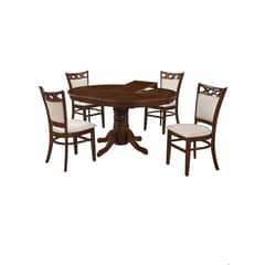 ECOMUSO - JUEGO COMEDOR DUBLIN 4 SILLAS MESA CON EXTENSION