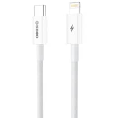 KBOD - Cable de Carga y Datos Trenzado Nylon 1mt CBO15 Para IP Blanco