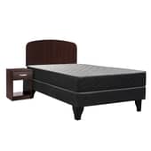 CELTA - Cama Europea Apolo Black 1 Plaza + Set Asturias