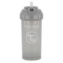 TWISTSHAKE - Vaso Antiderrame Straw Cup 360 Ml Gris