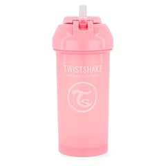 TWISTSHAKE - Vaso Straw Cup 360 Ml Rosado