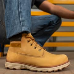 CAT - Botin Hombre Cuero Café