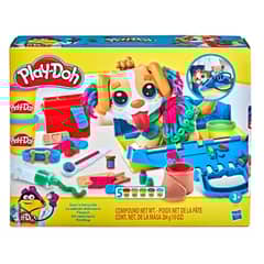 PLAY DOH - Kit Veterinario - Set Con Cachorro De Juguete, Transportín, 10 Herramientas, 5 Colores