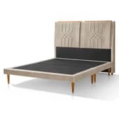 DECOCASA - Cama Europea Astro 2 Plazas Beige