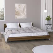 TUHOME - Cama Kaia 2 Plazas Caramelo Wengue