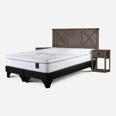 ROSEN - Cama Europea 2 Plazas Art 4 + Muebles Ray