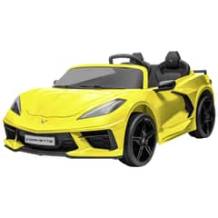 KIDSCOOL - Auto A Bateria Con Licencia Corvette Amarillo 12V