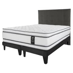 FLEX - Cama Europea Majesty Súper King 200X200 + Respaldo Design Grafito
