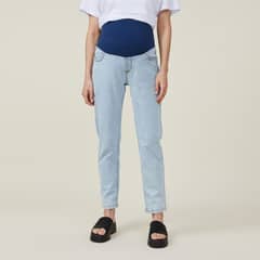 COTTON ON - Jeans Maternal Stretch Mom Tiro Alto Mujer