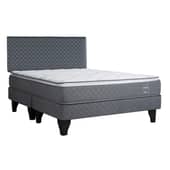 CELTA - Cama Europea Altamira 2 Plazas Base Dividida + Respaldo