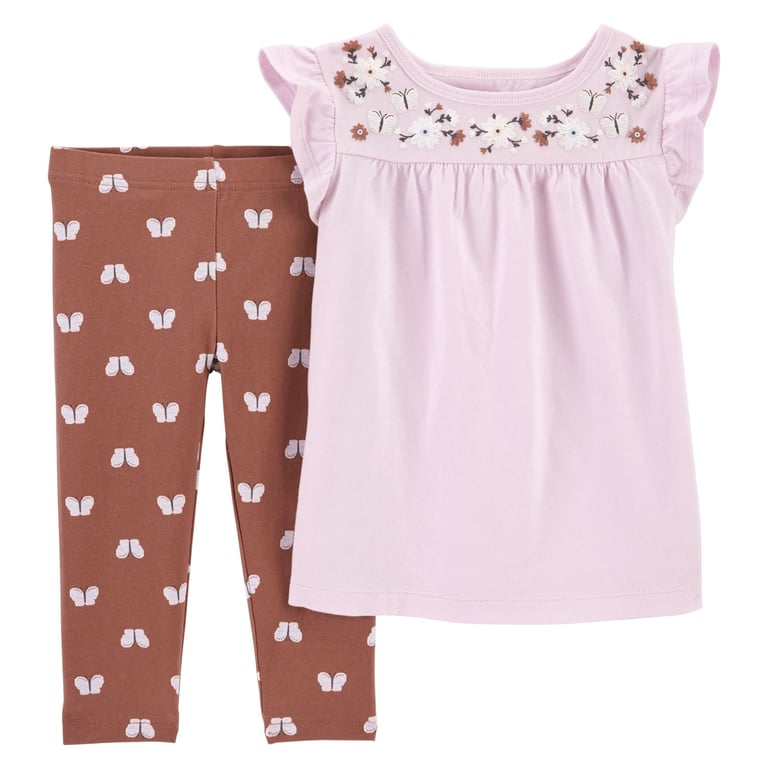 Conjunto 2 Piezas Polera y Calza Bebe Nina 18 meses
