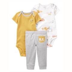 CARTER'S - Conjunto 3 Piezas Pantalón y Dos Body Bebé Niño