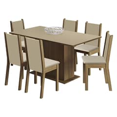 VEKKAHOME - Juego De Comedor 6 Sillas Suecia