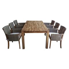 SPAZZIO - Comedor Río Café 220X1 8 Sillas Río