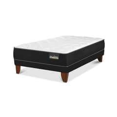 BELSOGNO - Cama Europea Plus Black 1.5 Plazas