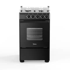 MIDEA - Cocina 4 Quemadores Horno de 53.6 Lt Gas Licuado Mcg-4Qsg20Nsbk
