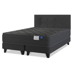 FLEX - Cama Europea King Black + Respaldo