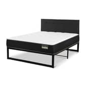 BELSOGNO - Cama Iron Smart Plus Black 1.5 Plazas Respaldo Black