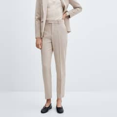 MANGO - Pantalón Recto Traje Mujer
