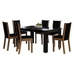 VEKKAHOME - Juego De Comedor 6 Puestos Lola Suecia