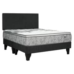 CELTA - Cama Europea King Ibiza + Respaldo Negro