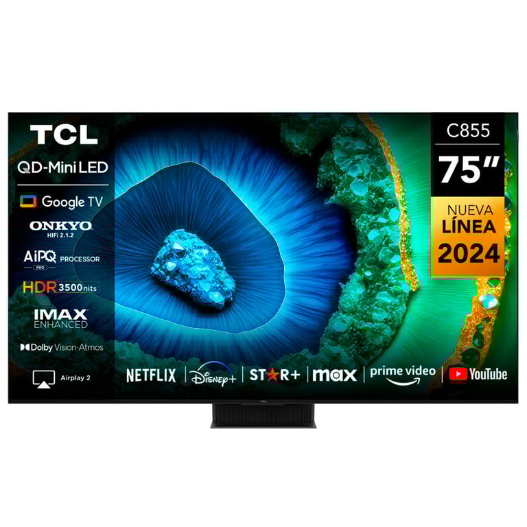 Qled Smart Tv 75 Uhd 4K C855 Google Tv