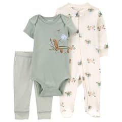 CARTER'S - Conjunto 3 Piezas Pijama, Body y Pantalón Bebé Niño