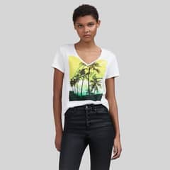 IKKS - Polera Cuello en V Diseño Mujer