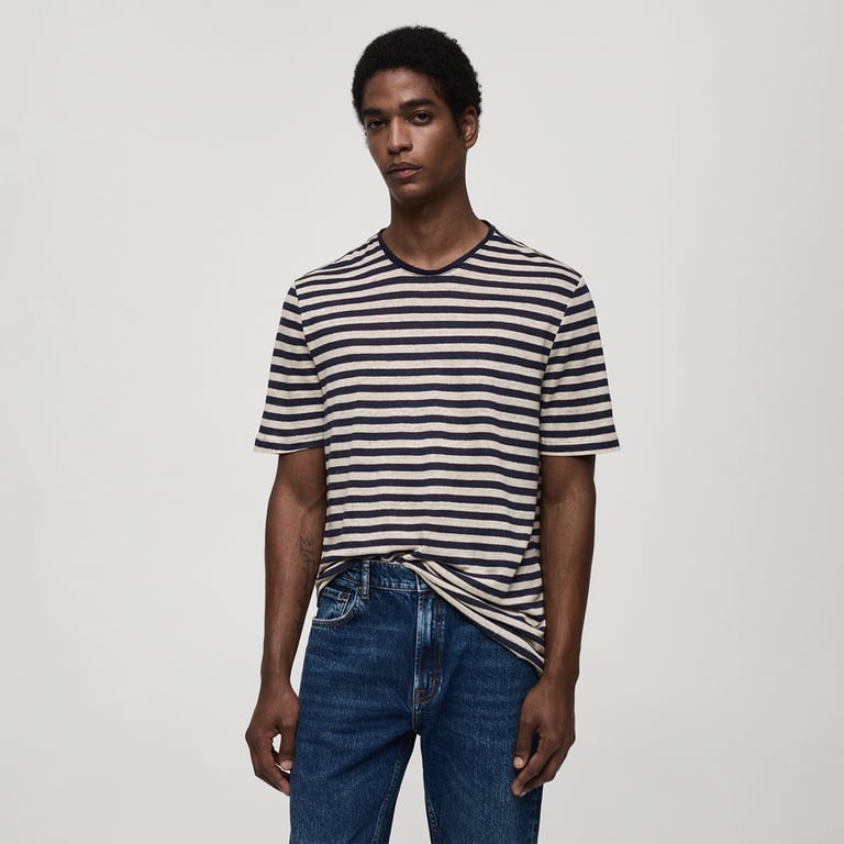 Polera rayada hombre hotsell