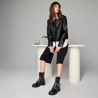 ALDO - Vortexia Botín Biker Mujer Cuero Negro