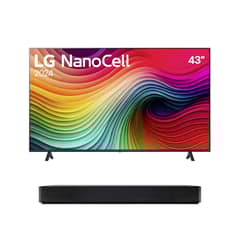 LG - Nano Cell Smart TV 43" + Soundbar SK1 43NANO80TSA 4K Ultra HD Web OS