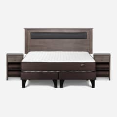 ROSEN - Cama Europea Ergo T 2 Plazas + Respaldo + 2 Veladores