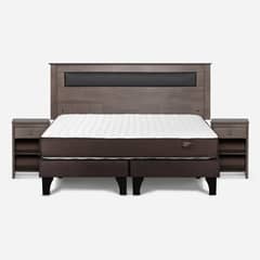 ROSEN - Cama Europea Ergo T King + Respaldo + 2 Veladores