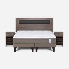 ROSEN - Cama Europea New Style 6 2 Plazas + Respaldo + 2 Veladores