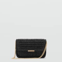 MANGO - Bolso Bandolera Fibra Natural Mujer