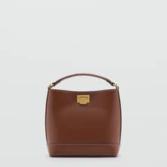 MANGO - Bolso Mini Shopper Detalle Metálico Mujer
