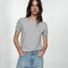 MANGO - Polera Manga Corta Mujer