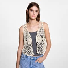 MANGO TEEN - Chaleco Crochet Mujer