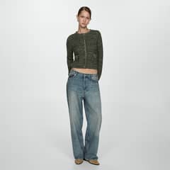 MANGO - Chaqueta Lurex Punto Grueso Mujer