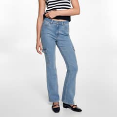 MANGO TEEN - Jeans Flare Cargo Mujer
