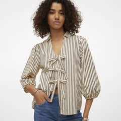 VERO MODA - Blusa Rayas con Lazo Mujer