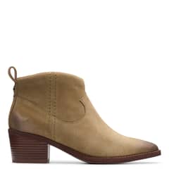 CLARKS - Botín Mujer Cuero Beige