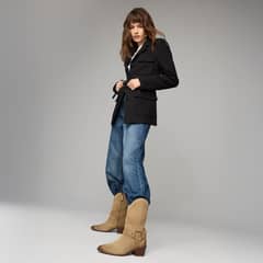 CLARKS - Bota Vaquero Mujer Cuero Beige