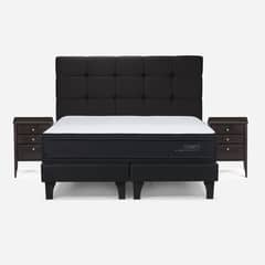 ROSEN - Cama Europea Tempo Plus Super King + Set Muebles Issey Grafito