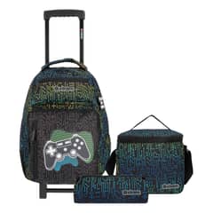 XTREM - Run Pack Mochila con Ruedas + Lonchera + Estuche 5XT